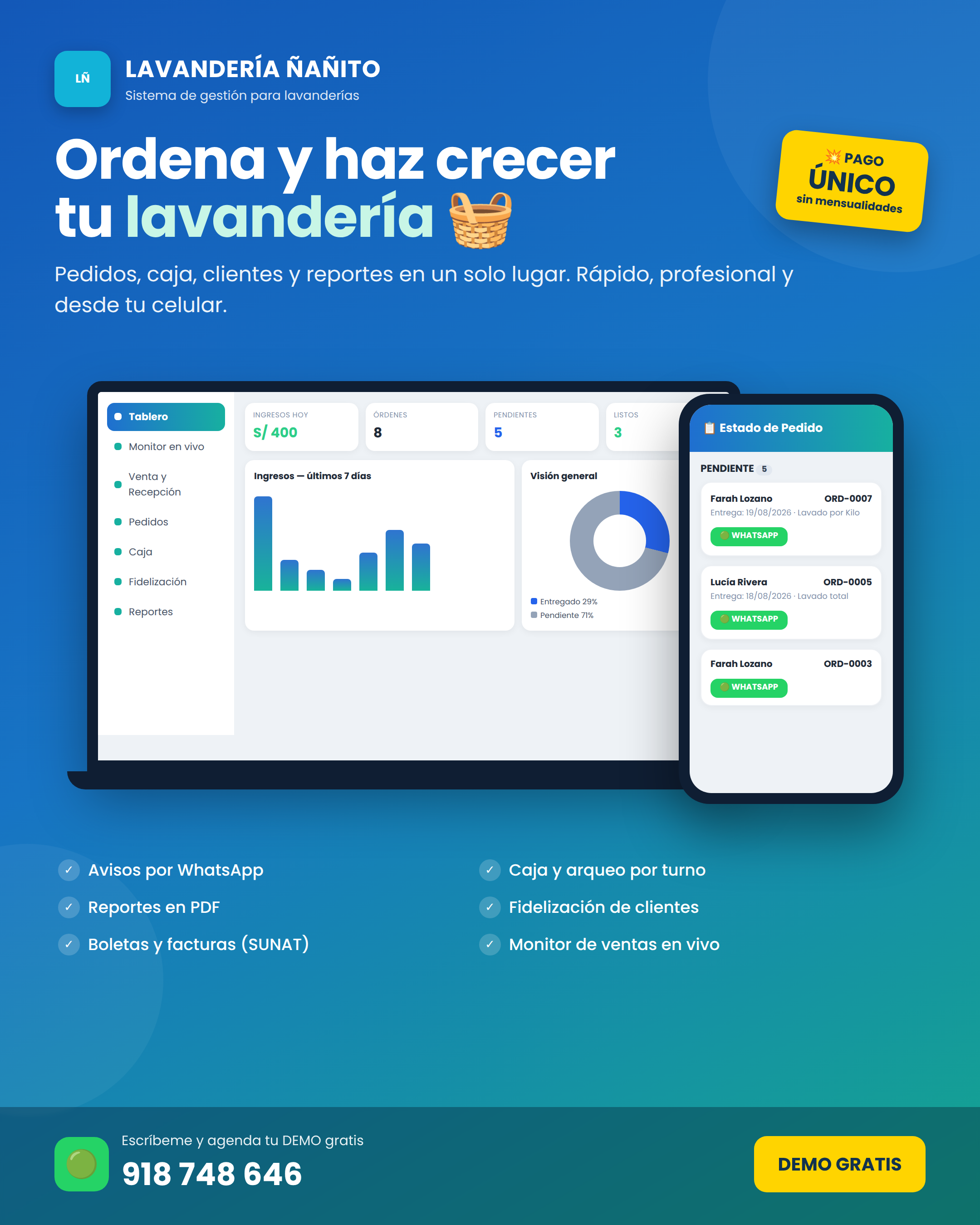 Sistema de Gestión de Lavandería